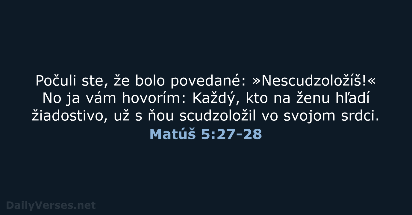 Matúš 5:27-28 - KAT