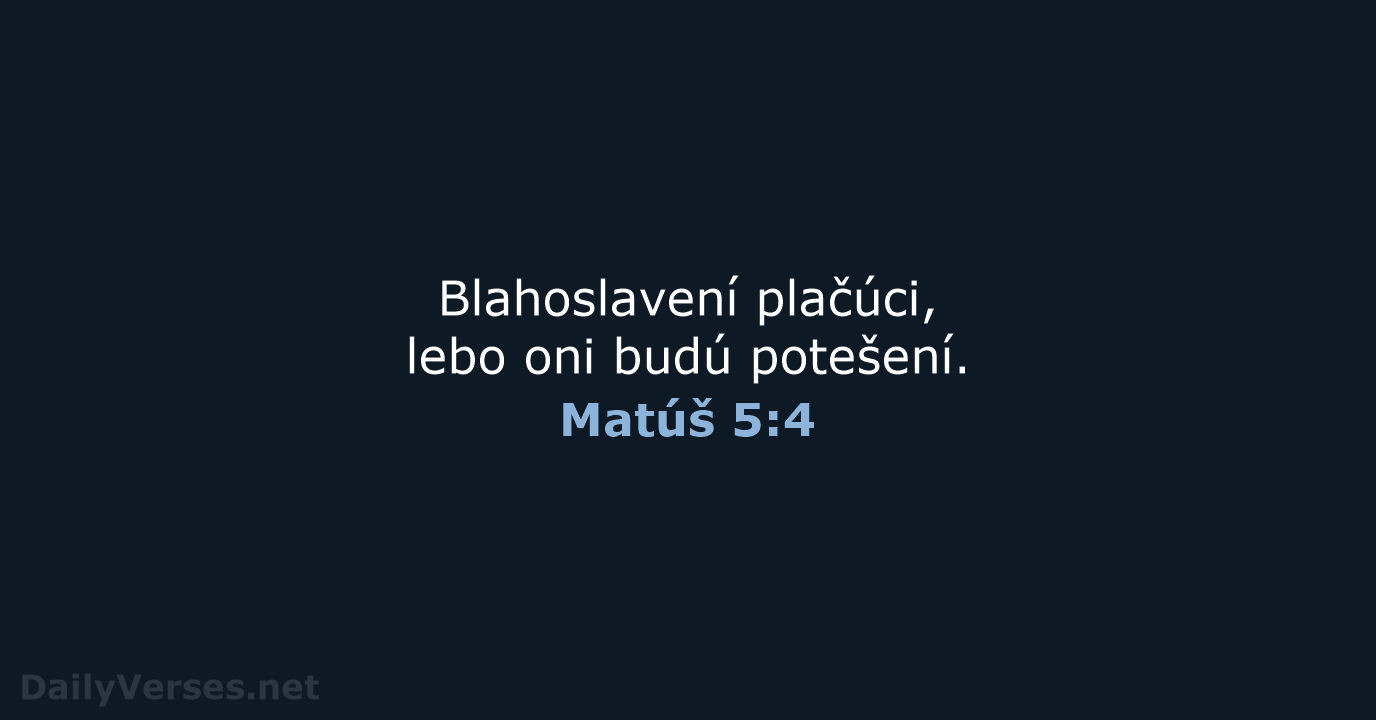 Matúš 5:4 - KAT