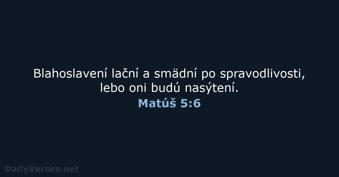 Matúš 5:6 - KAT