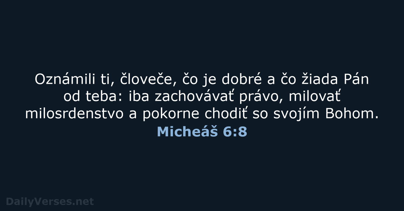 Micheáš 6:8 - KAT