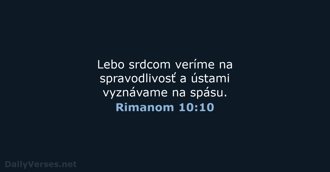Rimanom 10:10 - KAT
