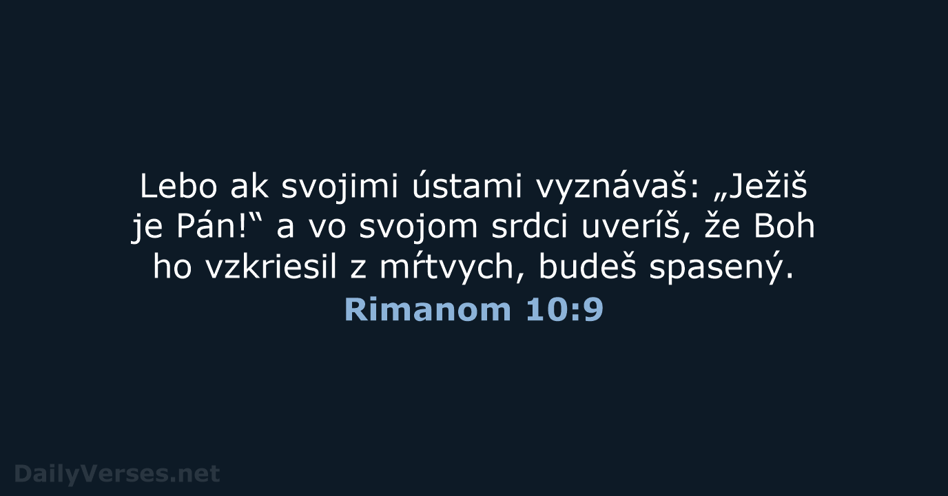 Rimanom 10:9 - KAT