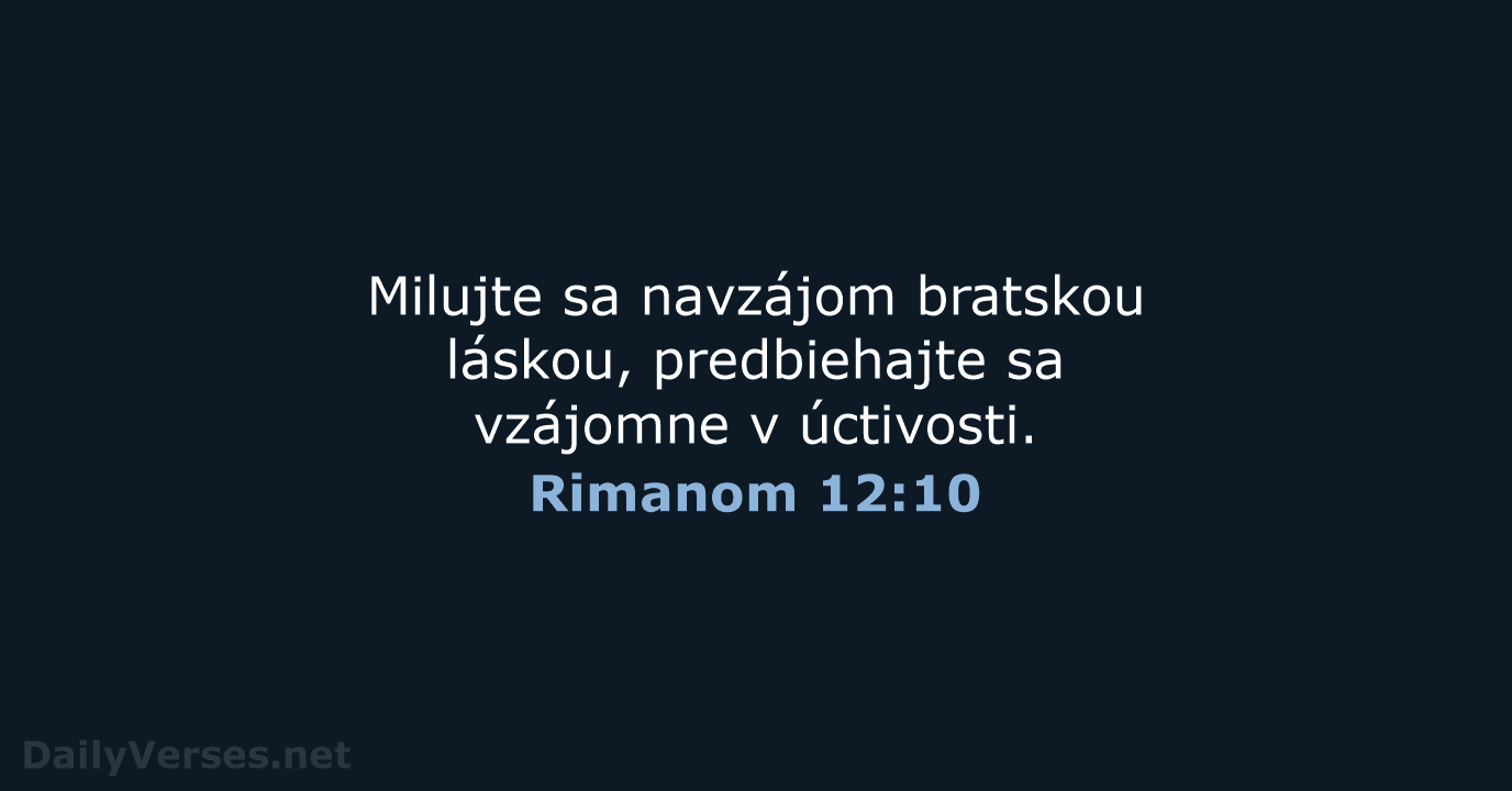 Rimanom 12:10 - KAT