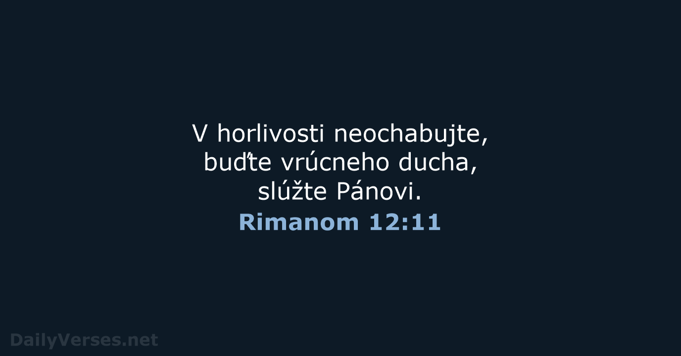 Rimanom 12:11 - KAT