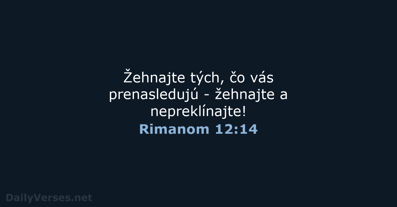 Rimanom 12:14 - KAT