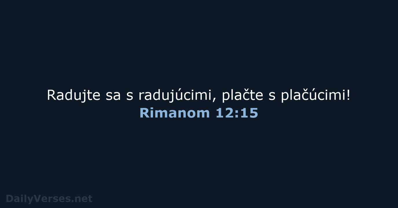Rimanom 12:15 - KAT