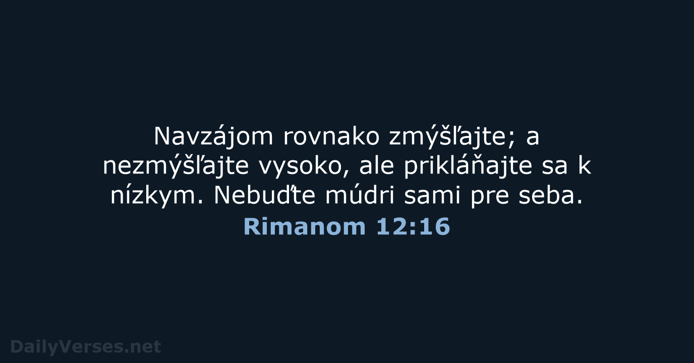 Rimanom 12:16 - KAT