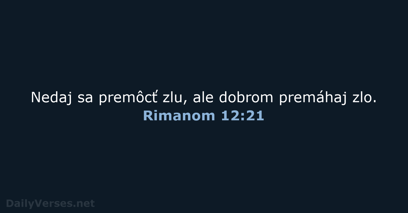 Rimanom 12:21 - KAT