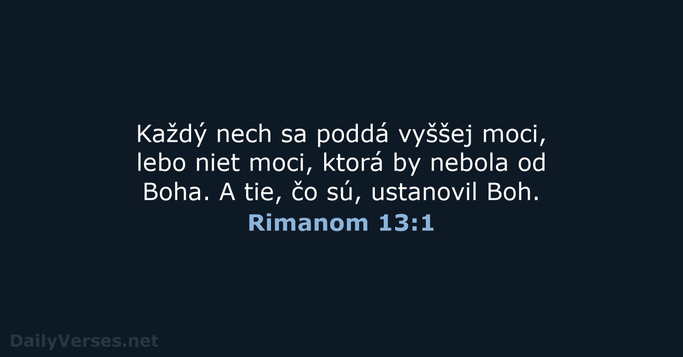 Rimanom 13:1 - KAT