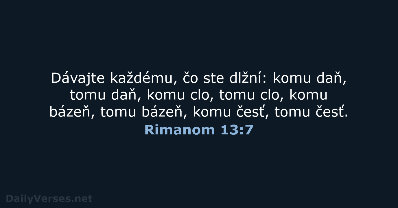 Rimanom 13:7 - KAT