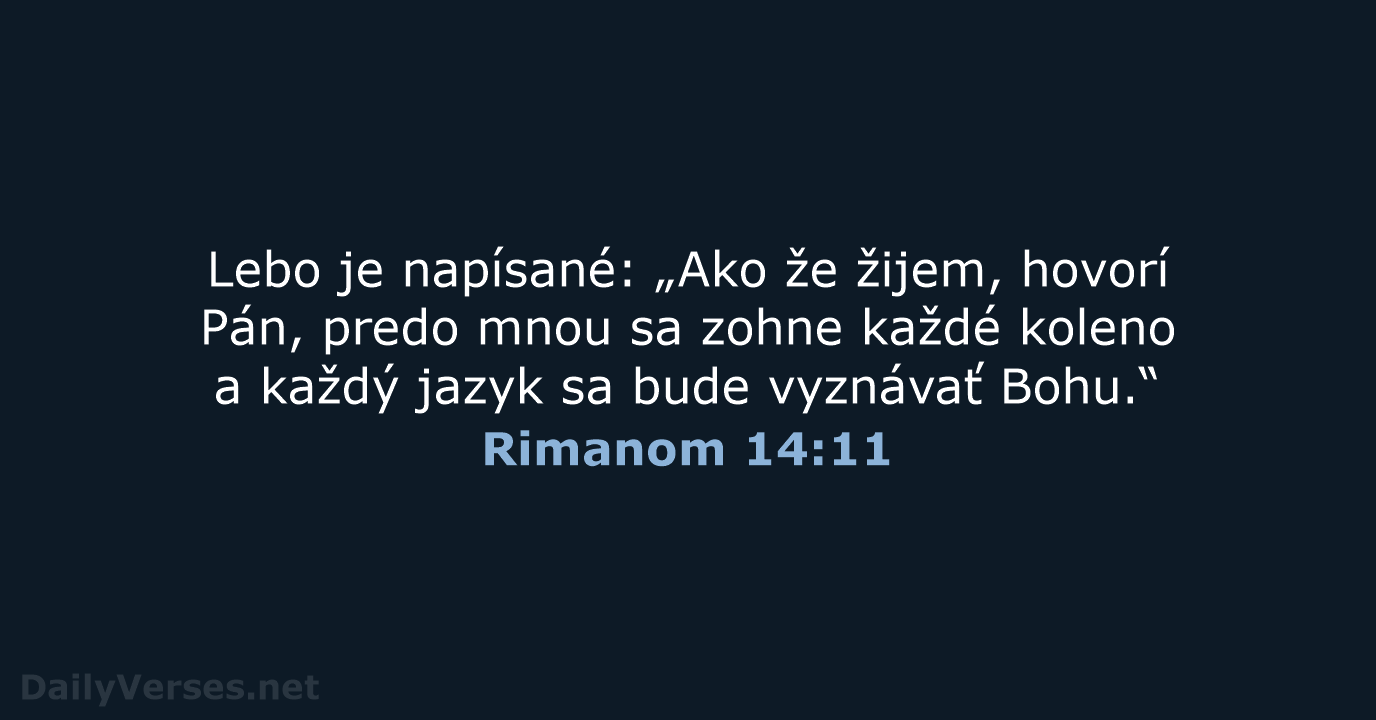 Rimanom 14:11 - KAT