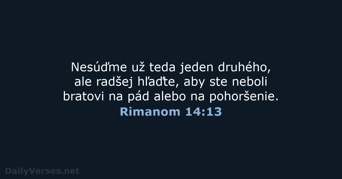 Rimanom 14:13 - KAT