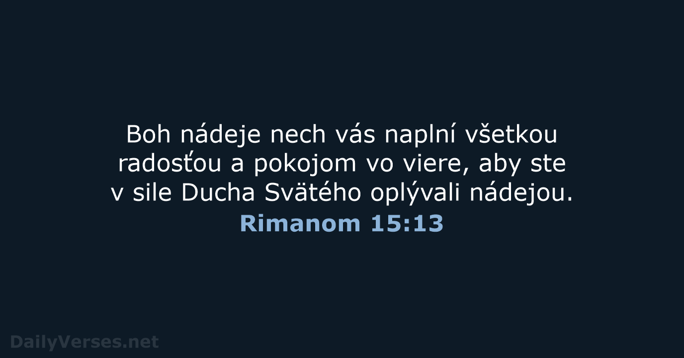 Rimanom 15:13 - KAT