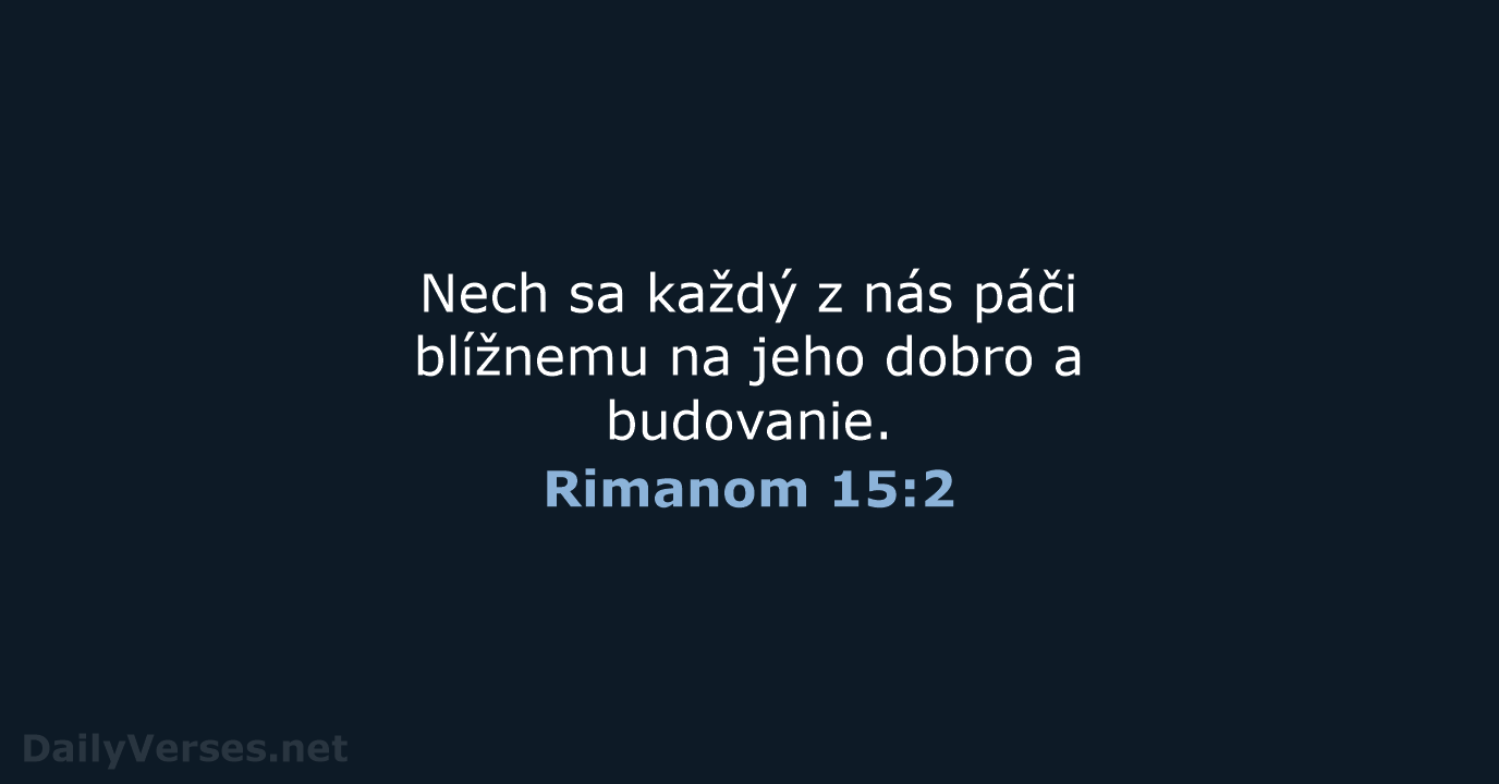 Rimanom 15:2 - KAT