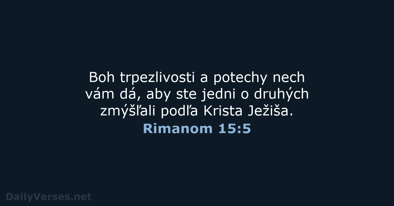 Rimanom 15:5 - KAT