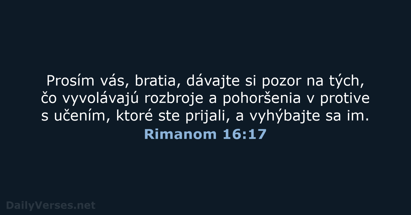 Rimanom 16:17 - KAT