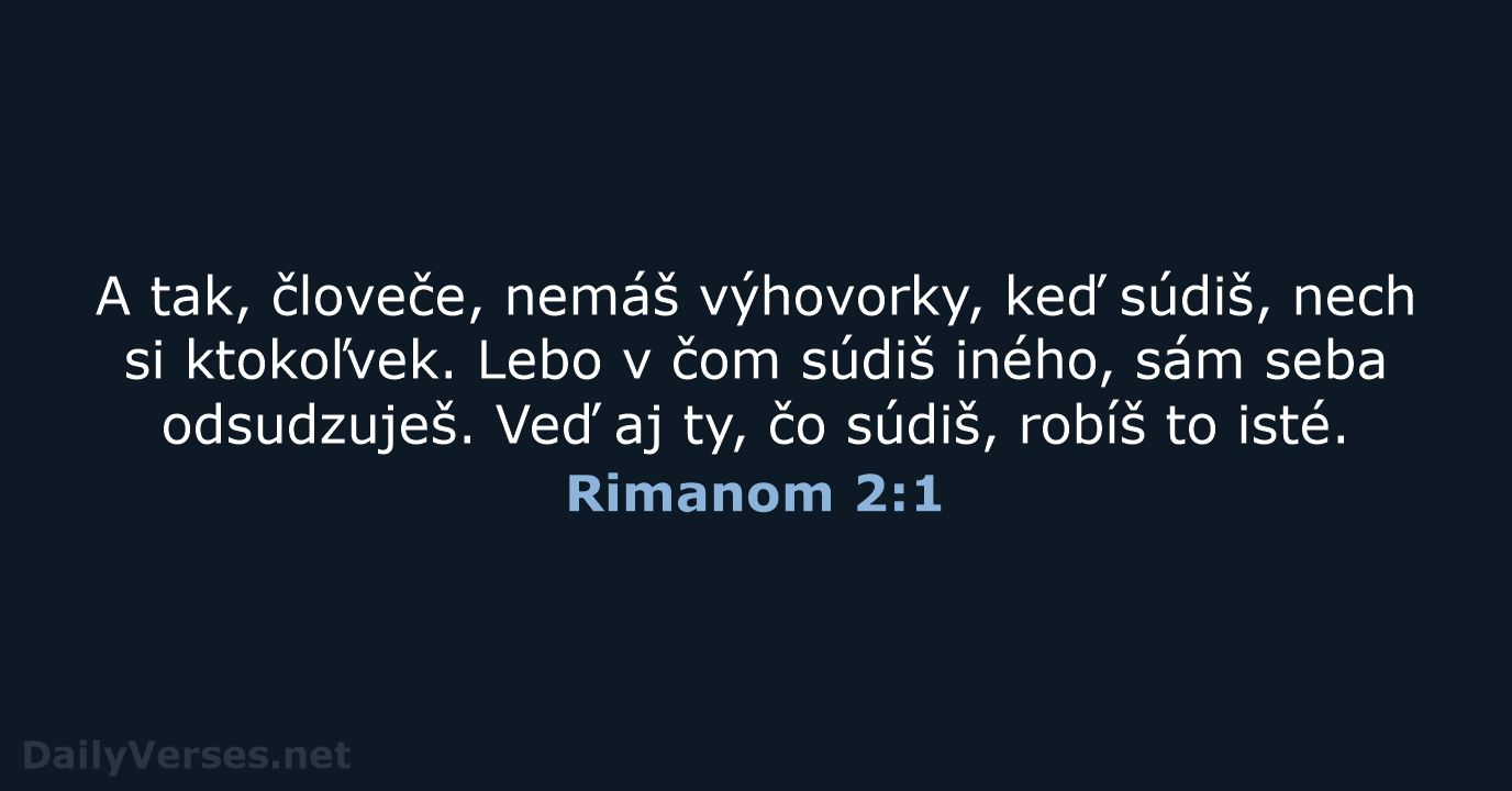 Rimanom 2:1 - KAT