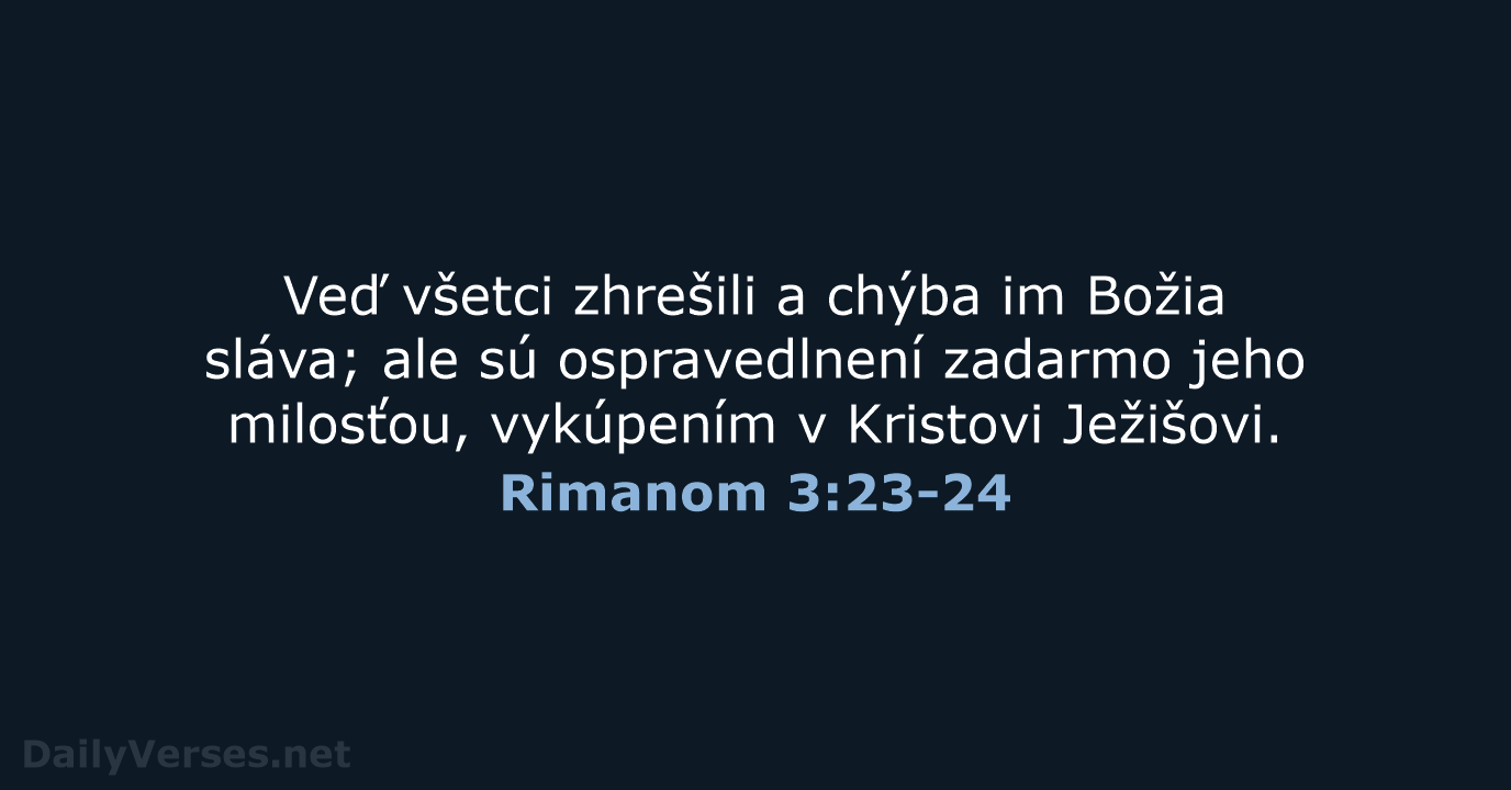 Rimanom 3:23-24 - KAT