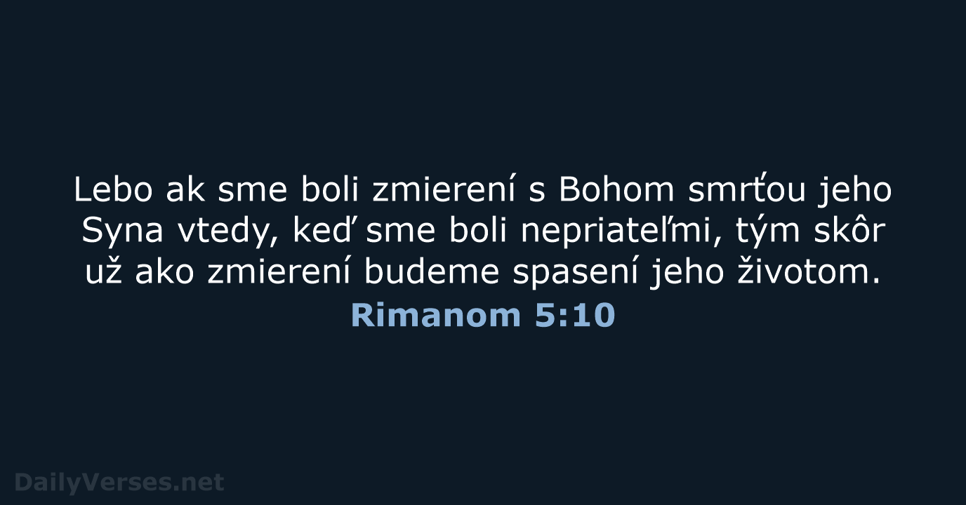 Rimanom 5:10 - KAT