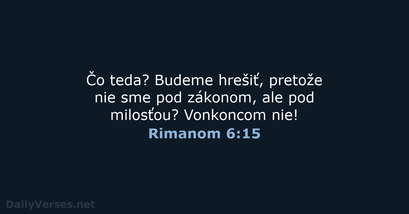 Rimanom 6:15 - KAT