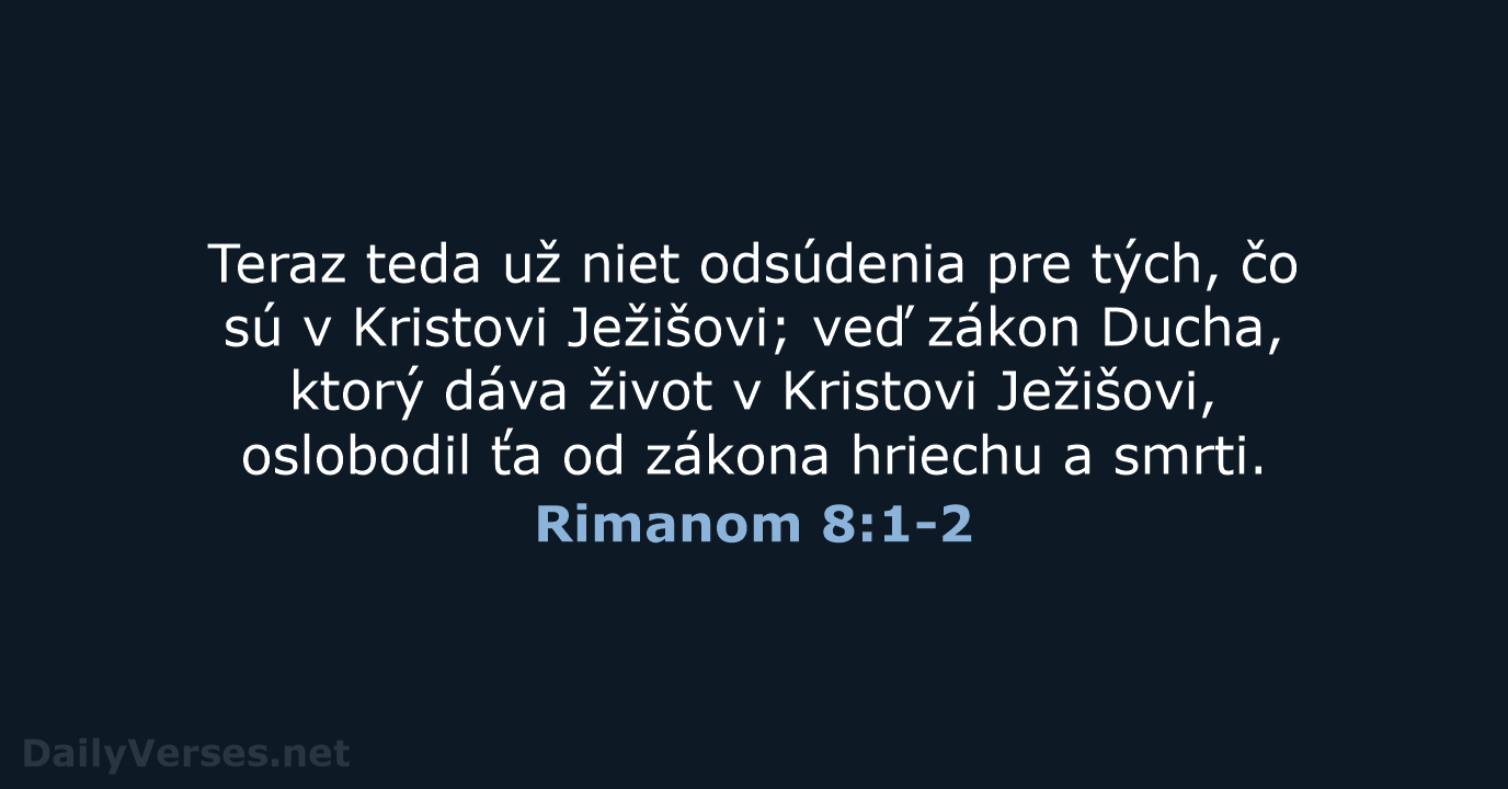 Rimanom 8:1-2 - KAT