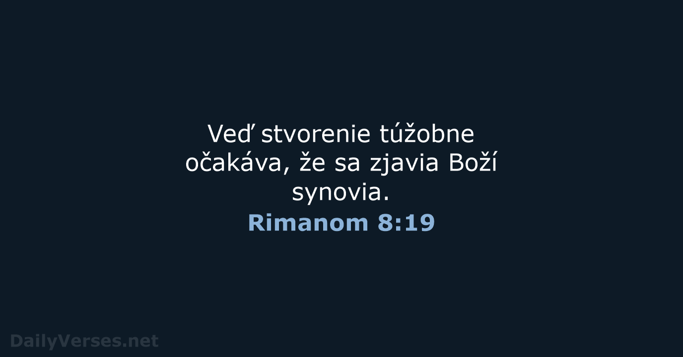 Rimanom 8:19 - KAT