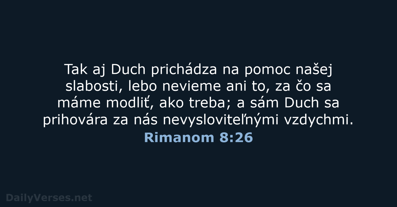 Rimanom 8:26 - KAT
