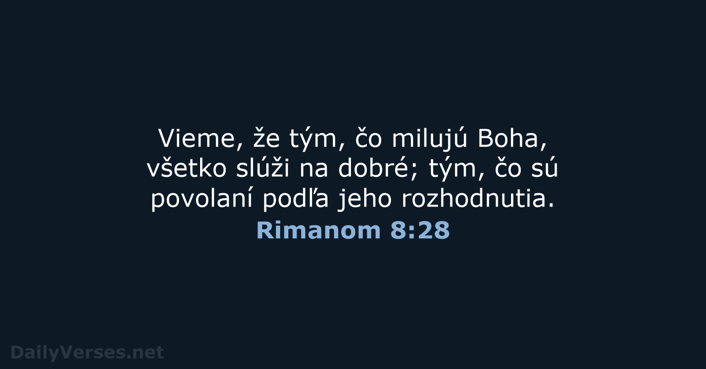 Rimanom 8:28 - KAT