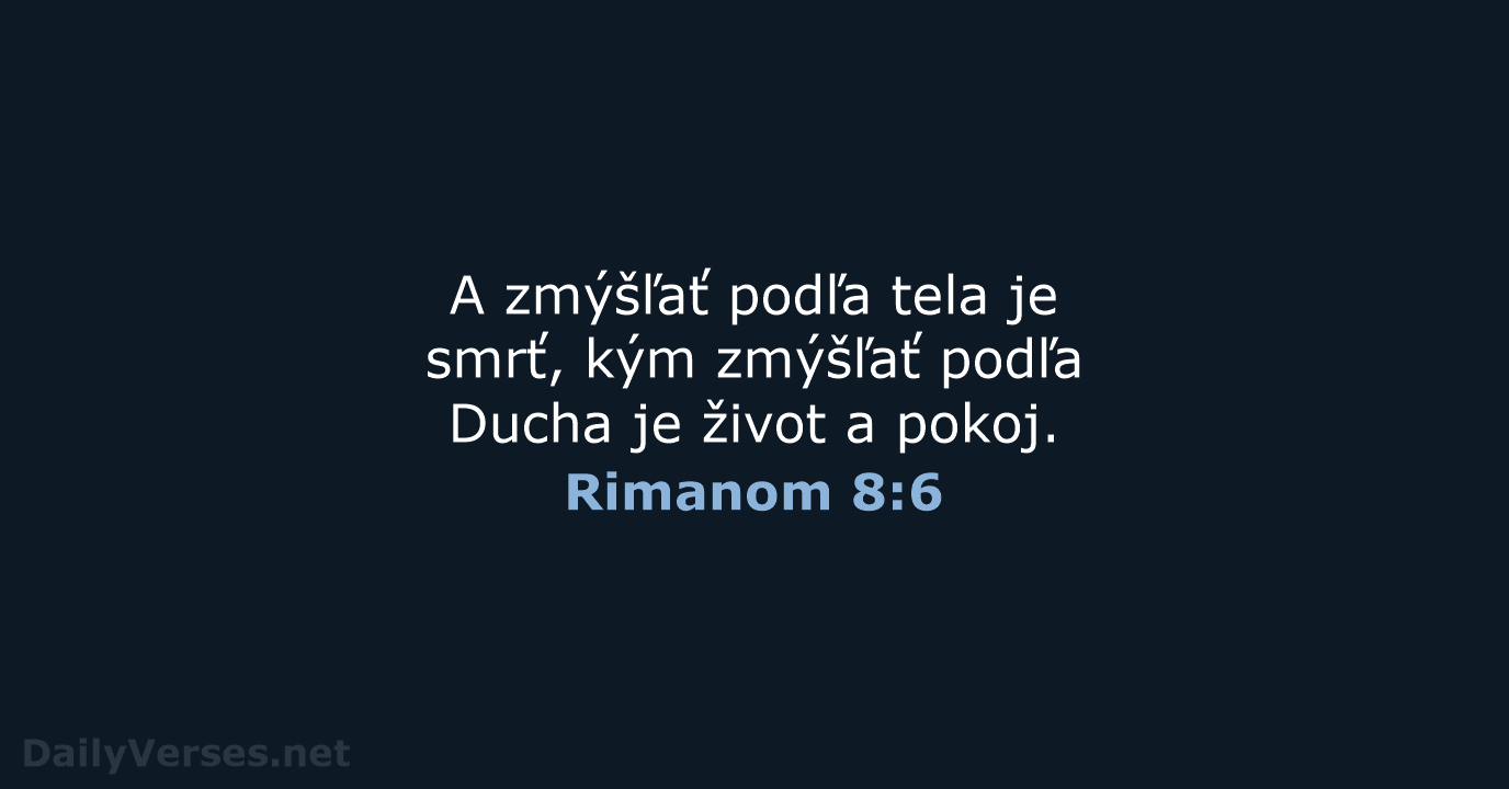 Rimanom 8:6 - KAT