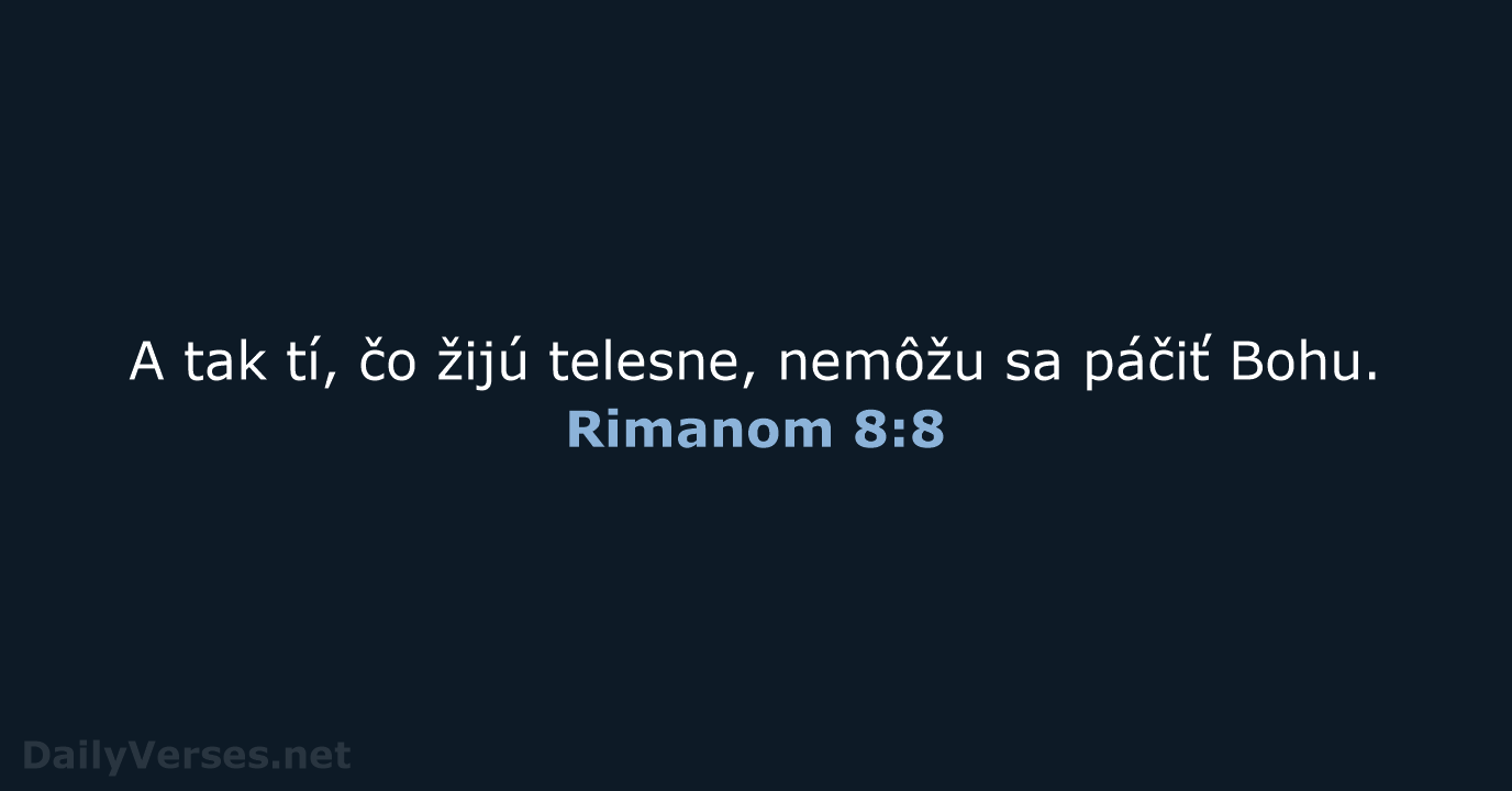 Rimanom 8:8 - KAT