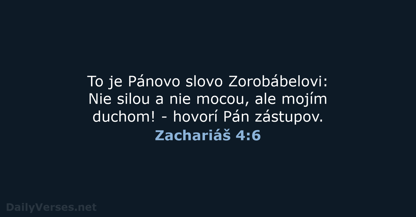 Zachariáš 4:6 - KAT