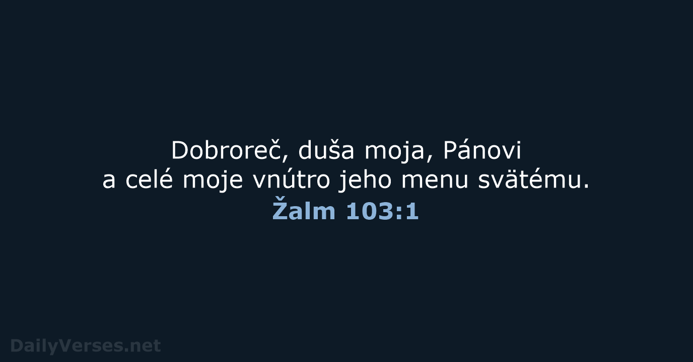 Žalm 103:1 - KAT