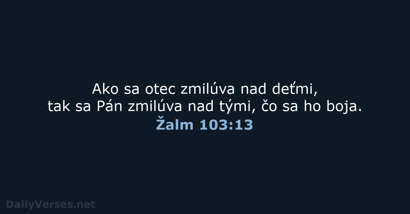 Žalm 103:13 - KAT
