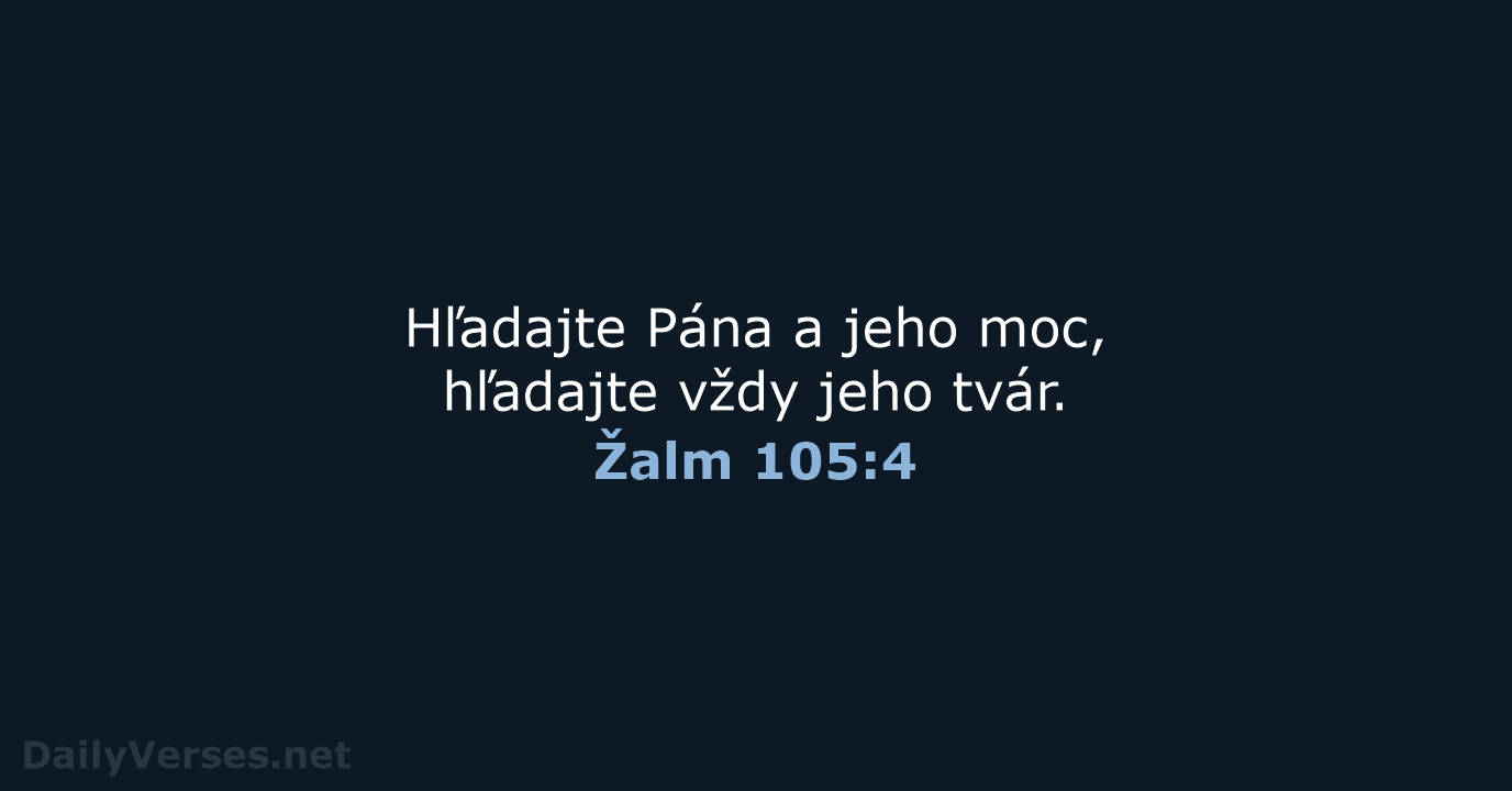 Žalm 105:4 - KAT
