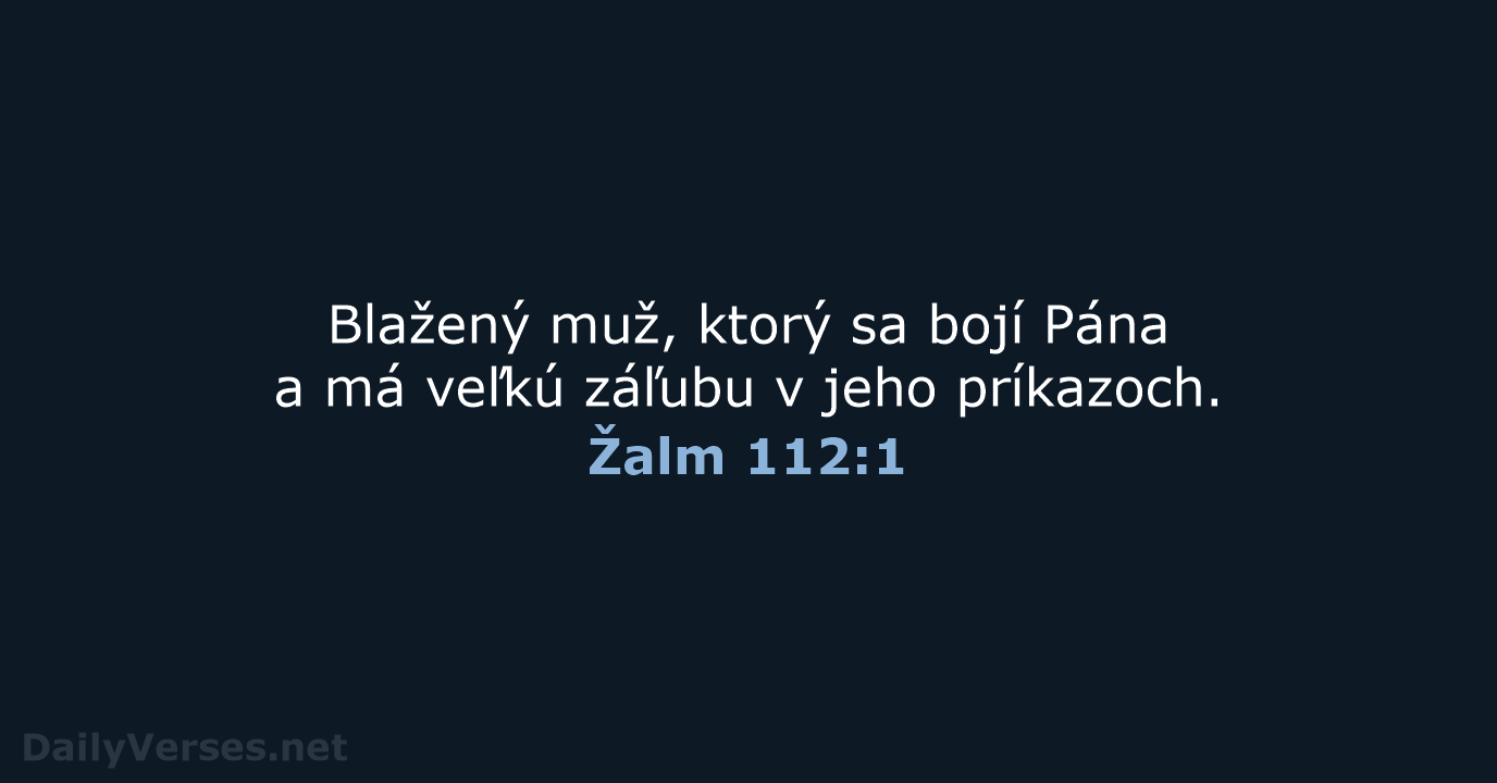 Žalm 112:1 - KAT