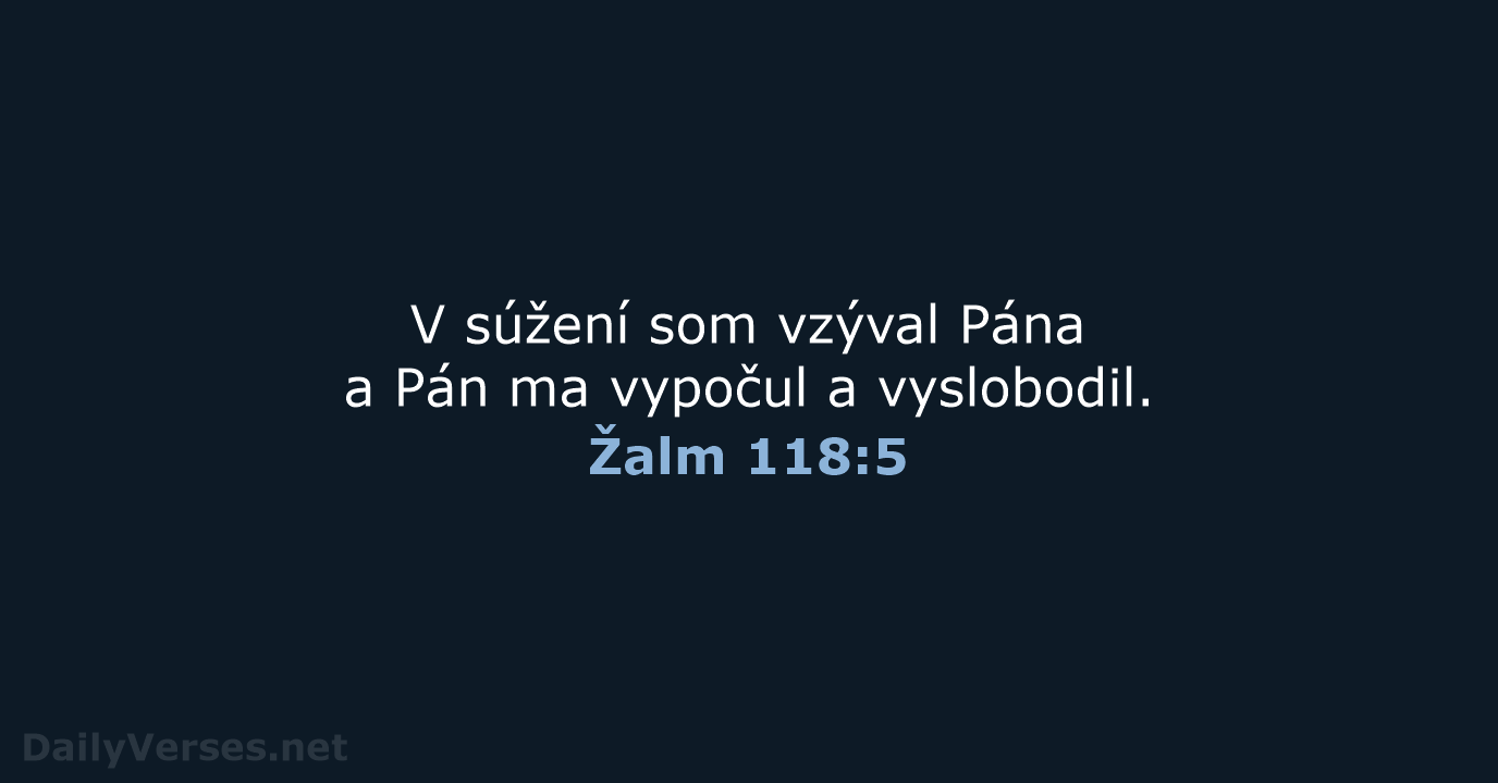 Žalm 118:5 - KAT