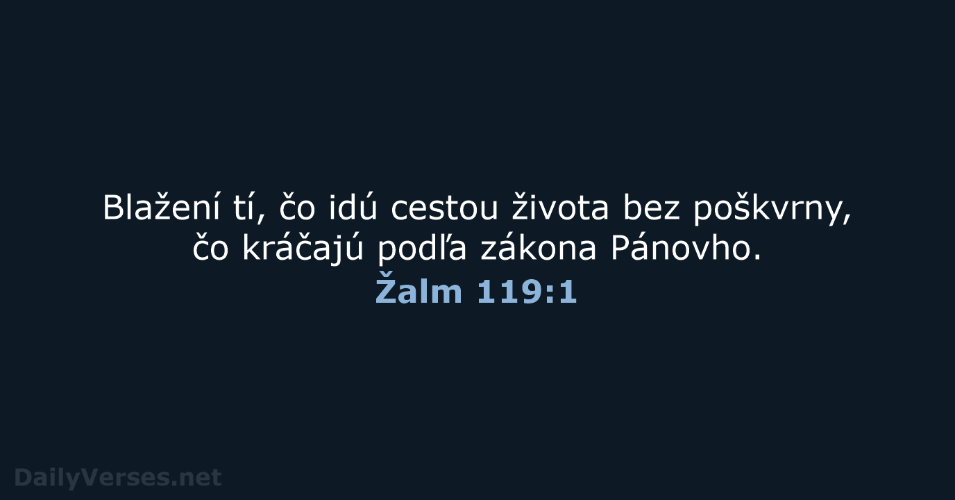 Žalm 119:1 - KAT