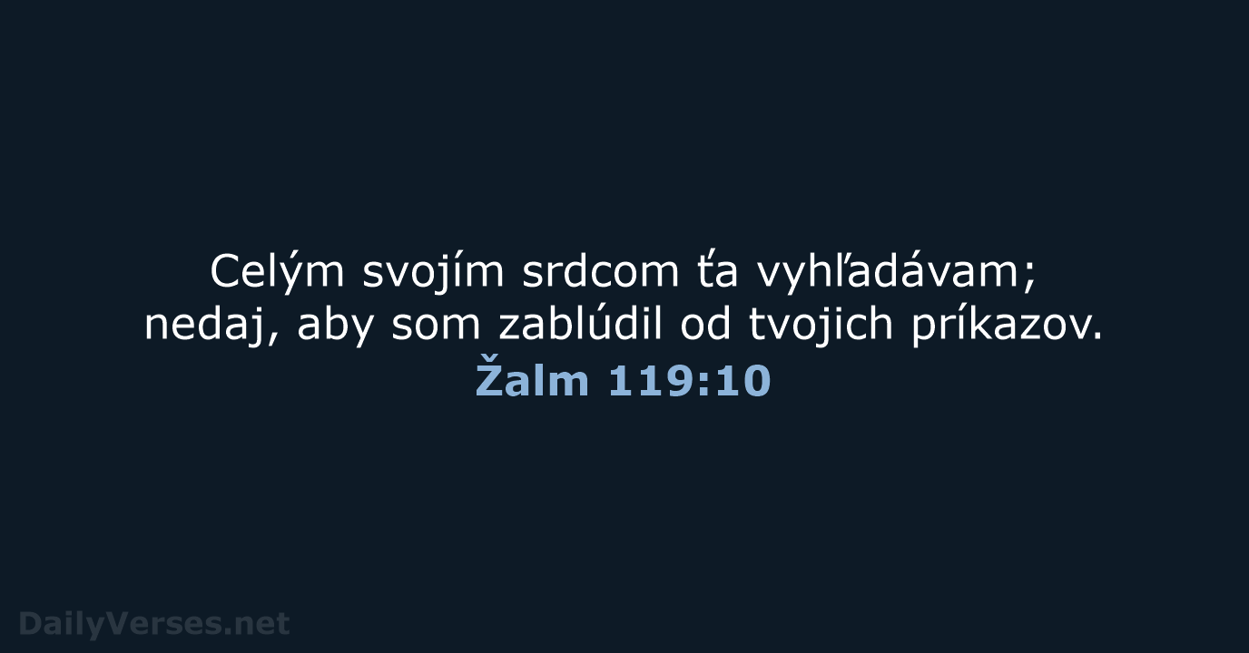 Žalm 119:10 - KAT
