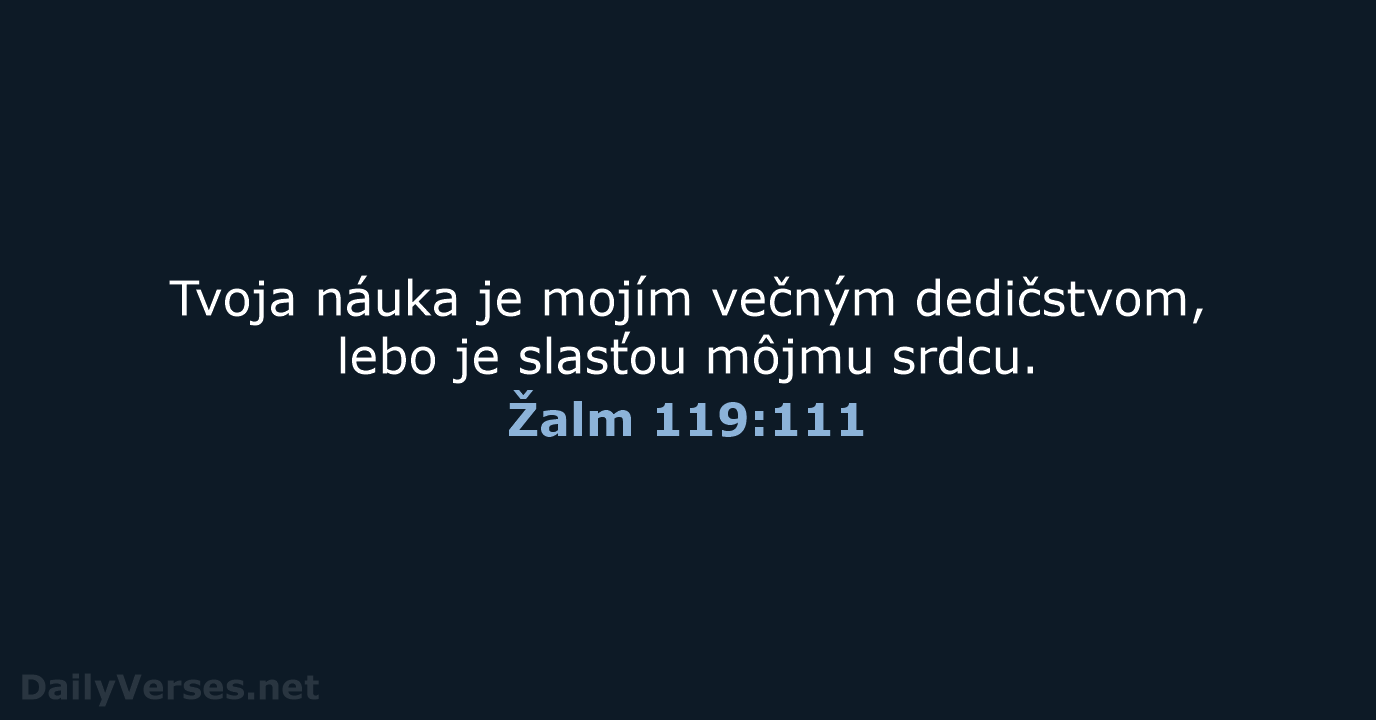 Žalm 119:111 - KAT