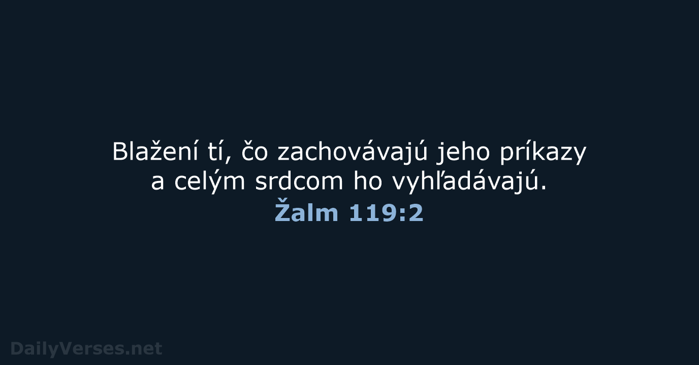 Žalm 119:2 - KAT