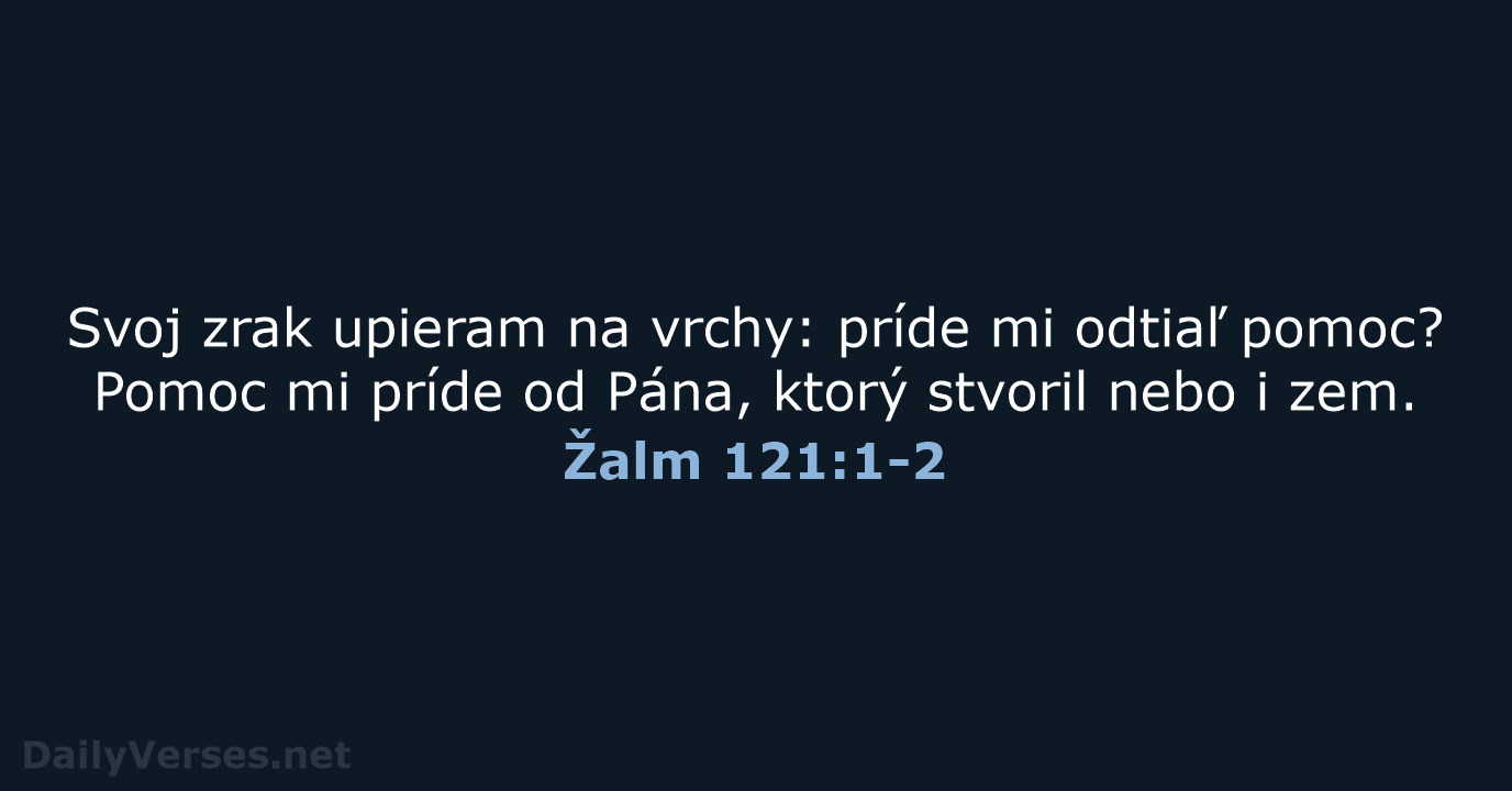 Žalm 121:1-2 - KAT