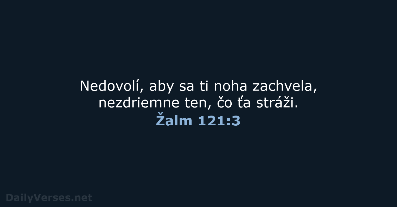 Žalm 121:3 - KAT