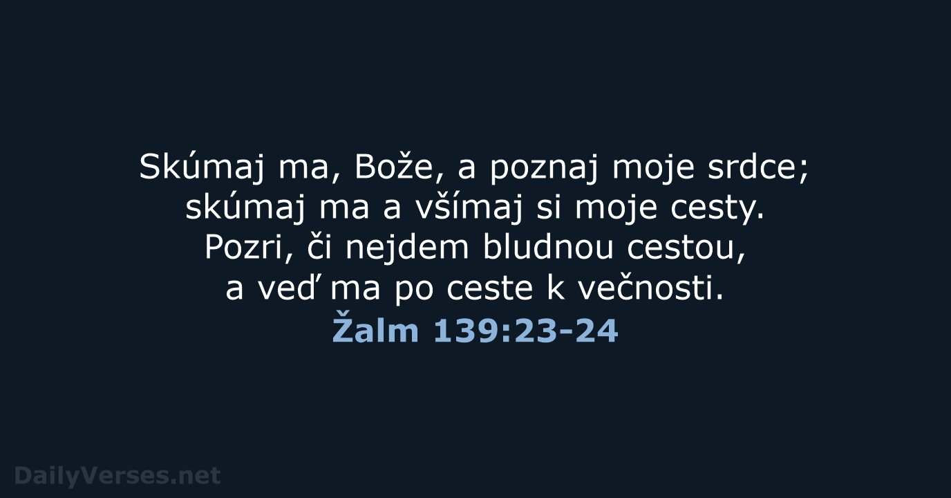 Žalm 139:23-24 - KAT