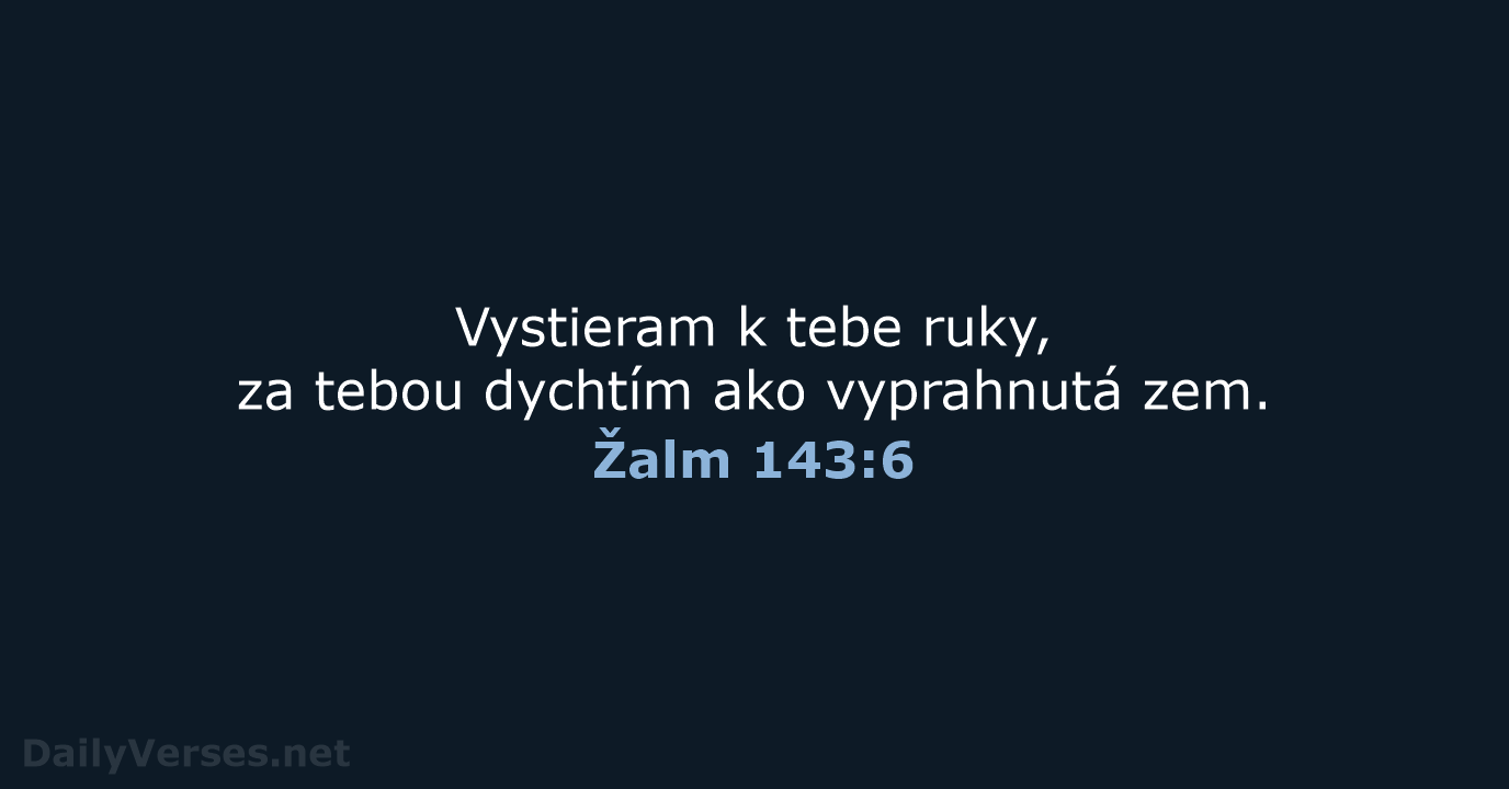 Žalm 143:6 - KAT