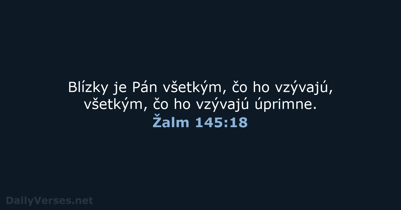 Žalm 145:18 - KAT