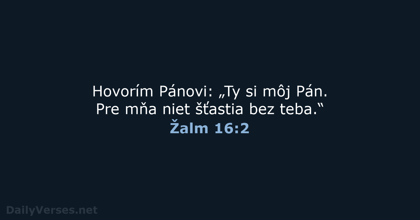 Žalm 16:2 - KAT