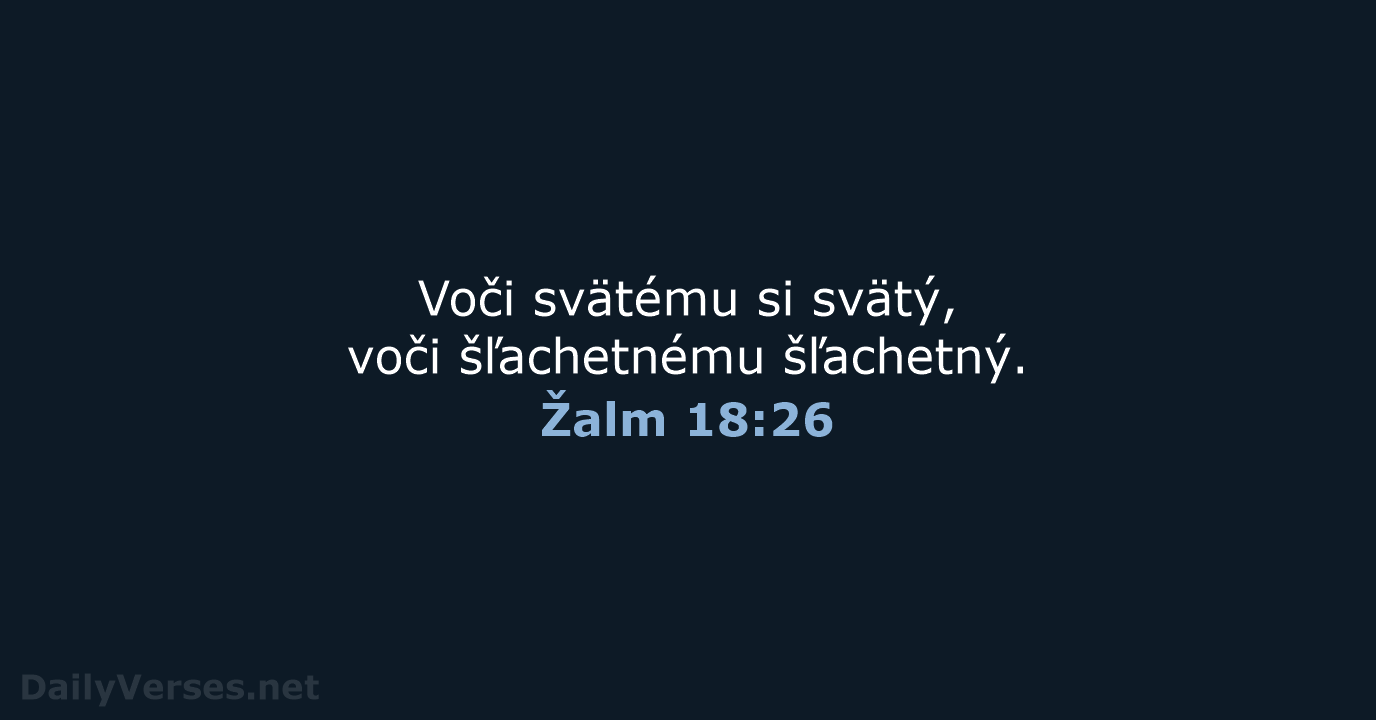 Žalm 18:26 - KAT