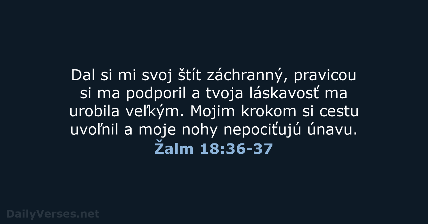 Žalm 18:36-37 - KAT