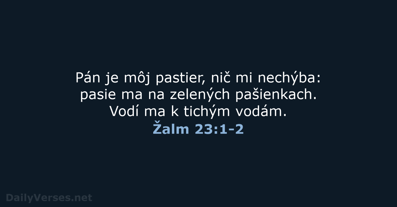 Žalm 23:1-2 - KAT