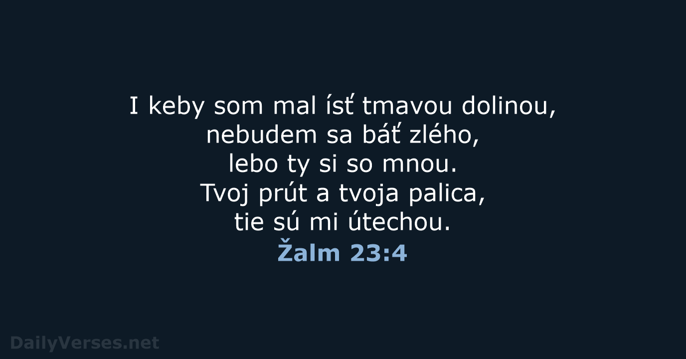 Žalm 23:4 - KAT